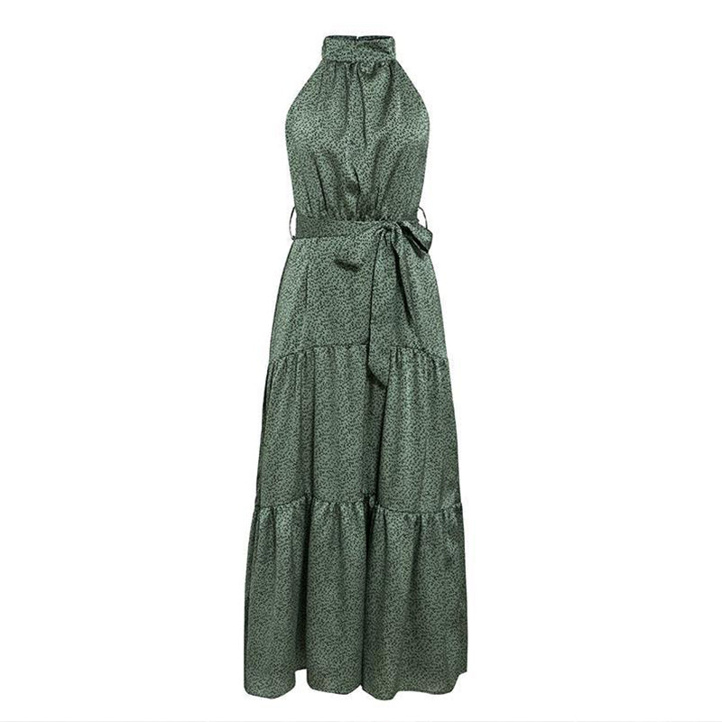 Bedrucktes Midi-Kleid Rückansicht – Sévea Schweiz
