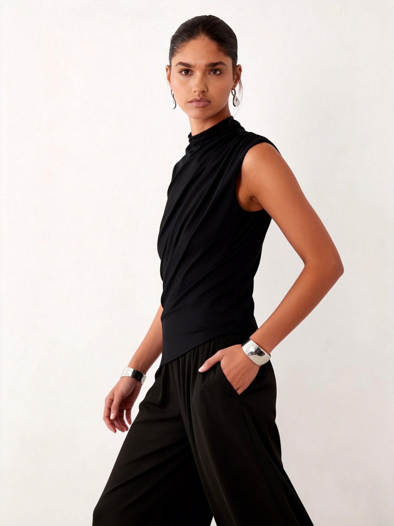Sleeveless Tank Top Frontansicht – Sévea Basics Damen