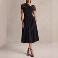 Rückenfreies Mesh-Midikleid Schwarz Damen – Sévea Schweiz