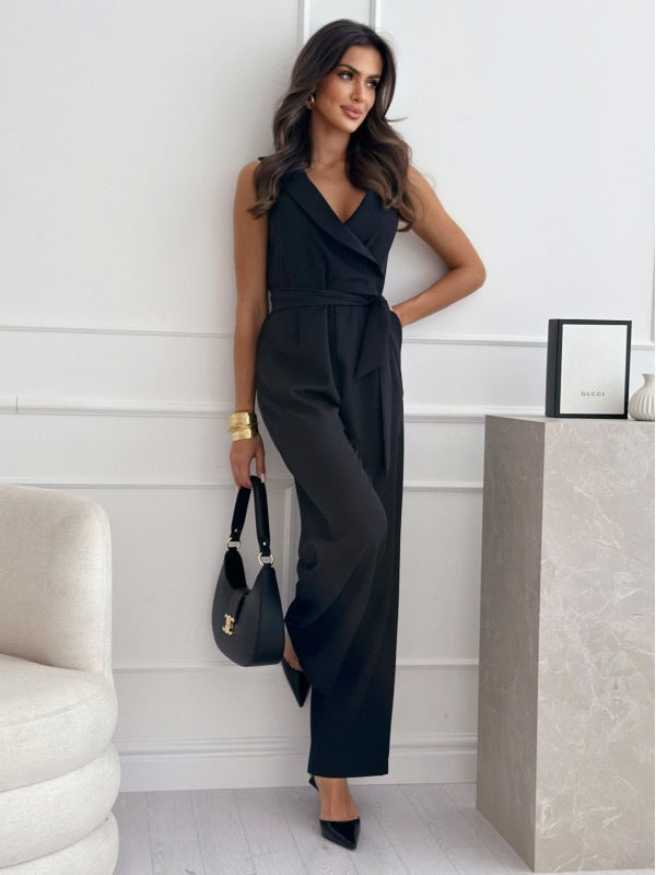 Ärmelloser Jumpsuit Rückansicht – Sévea Damen