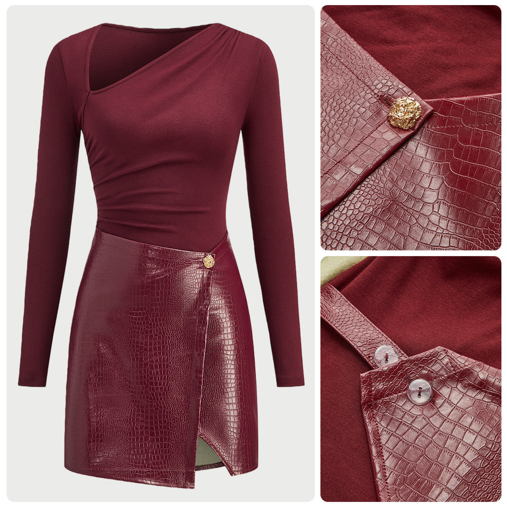 Patchwork Midi-Kleid Seitenansicht – Sévea Damen
